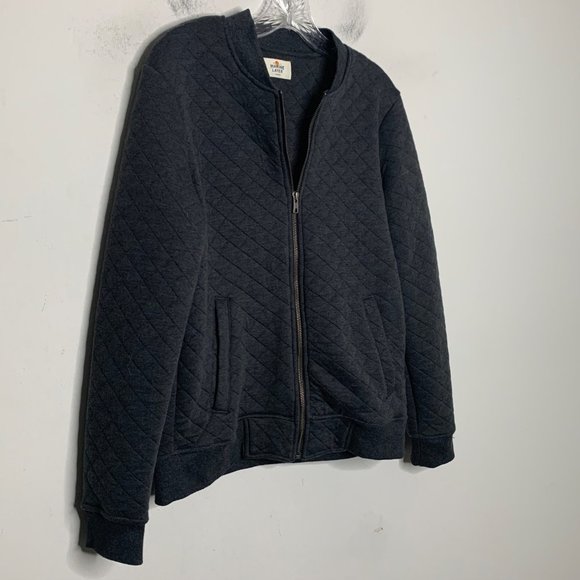 Marine Layer Quilted Bomber Jacket Women's Size L Gray Full Zip - Picture 3 of 9